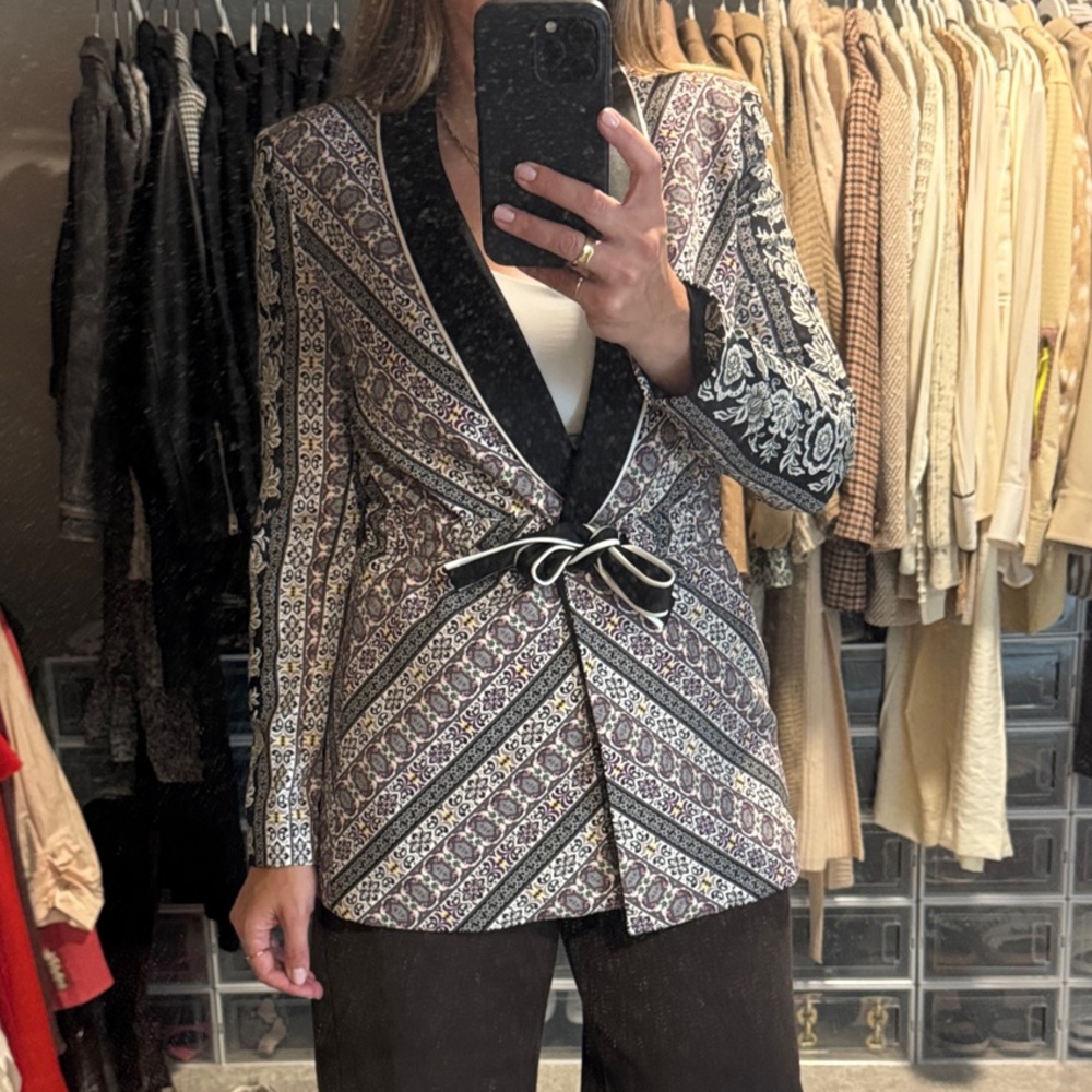 Alice + Olivia Multicolor Patterned Blazer With B… - image 7